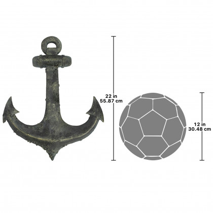 Toscano - Ahoy There Maritime Anchor Wall Sculpture