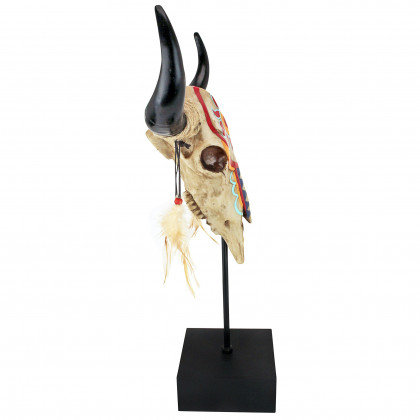 Toscano - Western Desert Sun Cow Skull Statue