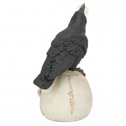 Toscano - All-Seeing Harbinger of Doom Raven and Skull Statue
