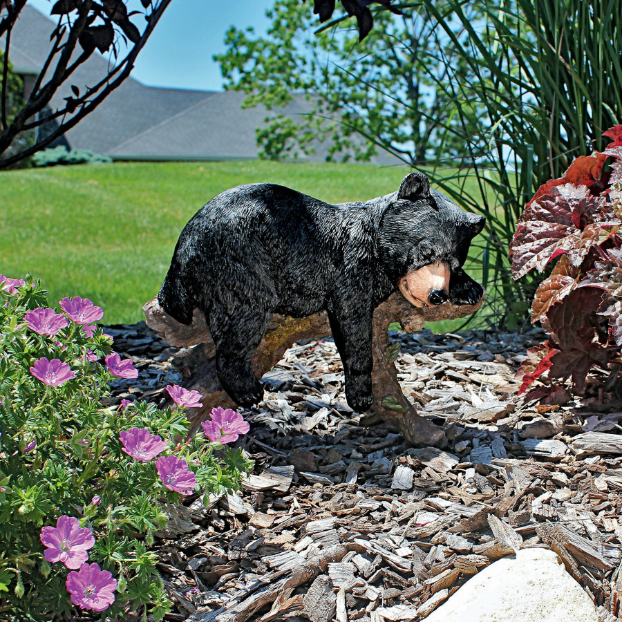 Toscano - Catnapping Cub Sleeping Black Bear Statue