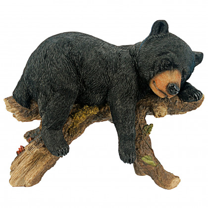 Toscano - Catnapping Cub Sleeping Black Bear Statue