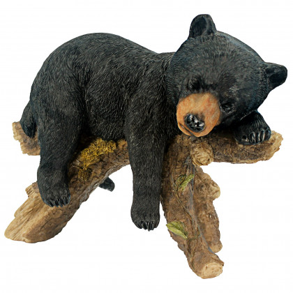 Toscano - Catnapping Cub Sleeping Black Bear Statue