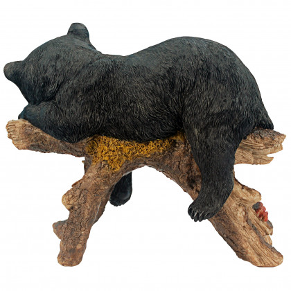 Toscano - Catnapping Cub Sleeping Black Bear Statue