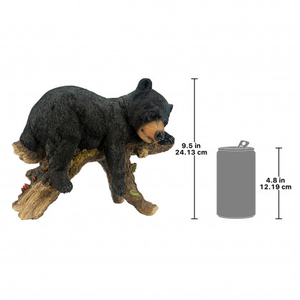 Toscano - Catnapping Cub Sleeping Black Bear Statue