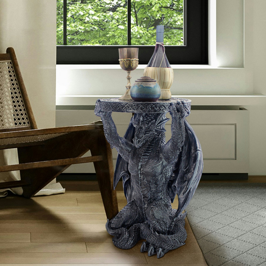 Toscano - Gothic Dragon of Netherley Boggs Sculptural Side Table in Designer Resin