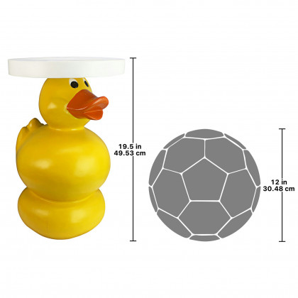 Toscano - Wise Quack Rubber Duck Sculptural Side Table in Designer Resin