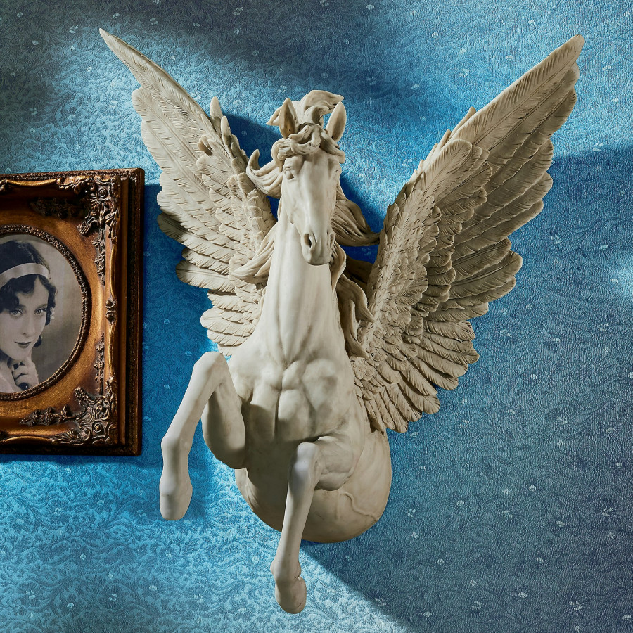 Toscano - Divine Pegasus Winged Stallion Wall Sculpture