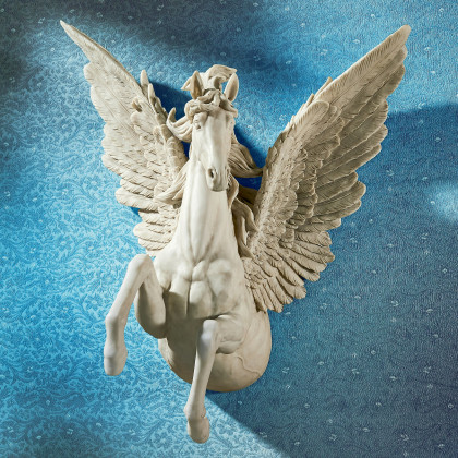 Toscano - Divine Pegasus Winged Stallion Wall Sculpture