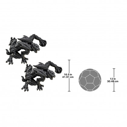 Toscano - Set oof 2 Slither and Squirm Gargoyle Wall Sculptures