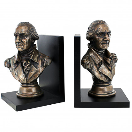 Toscano - George Washington American Statesman Sculptural Bookend Pair in Designer Resin