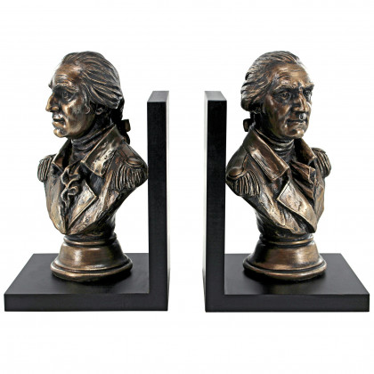 Toscano - George Washington American Statesman Sculptural Bookend Pair in Designer Resin