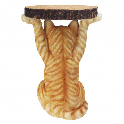 Toscano - Tabby at Your Service Cat Sculptural Side Table in Designer Resin