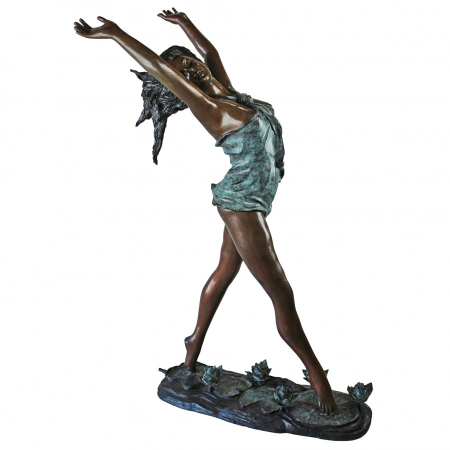 Toscano - Nymph Dancing on Lilies Garden Statue