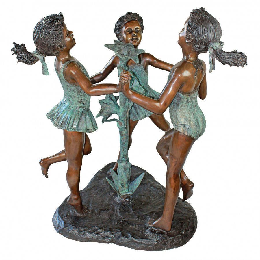 Toscano - Fun in the Sun Girls Garden Statue