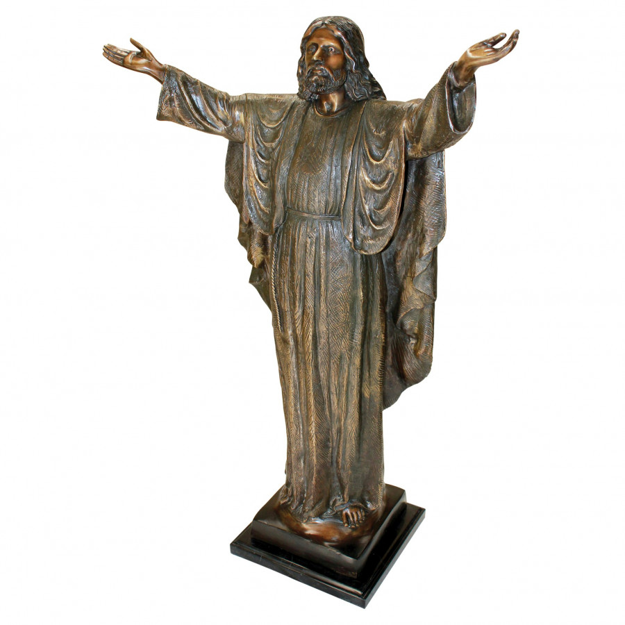 Toscano - Jesus Christ with His Arms Raised Garden Statue