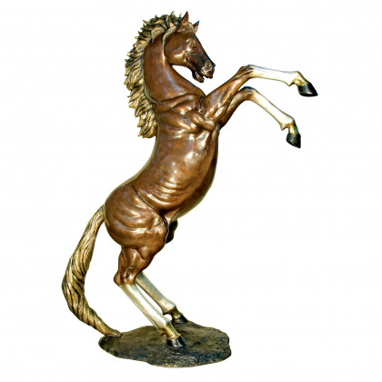 Toscano Majestic Spirit Rearing Horse Garden Statue - Right