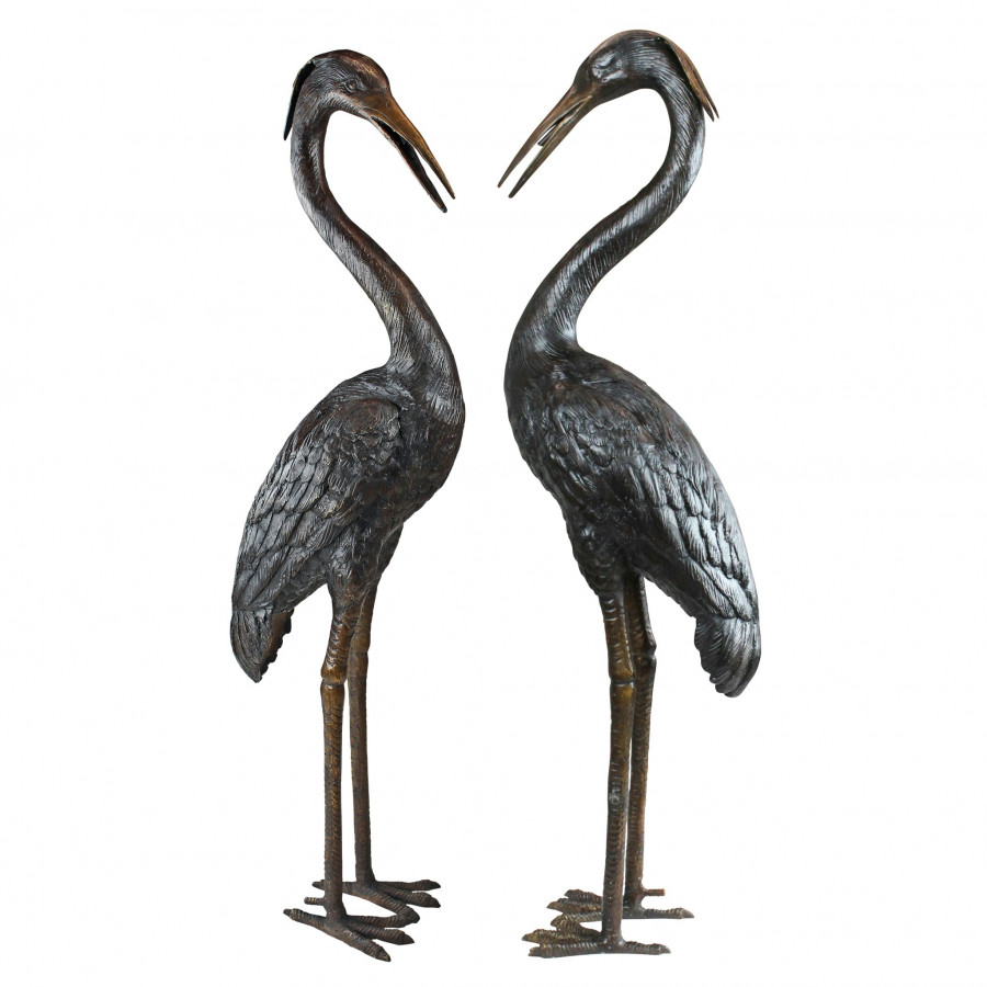 Toscano - Set of 2 Medium Herons Garden Statues