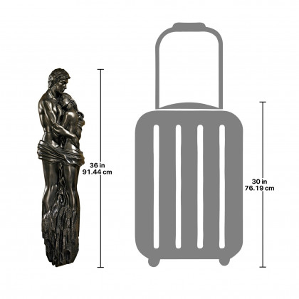 Toscano - A Moment to Remember Entwined Lovers Embrace Wall Sculpture