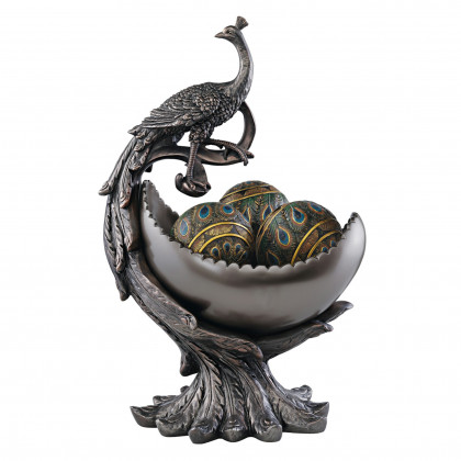 Toscano - Peacock Bounty Centerpiece Sculptural Bowl
