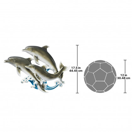Toscano - Good Seas Dolphin Wall Sculpture
