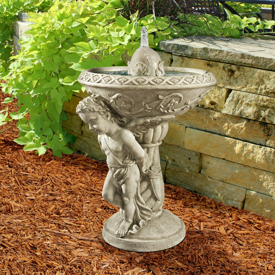 Toscano - Pondering Cupid Garden Fountain