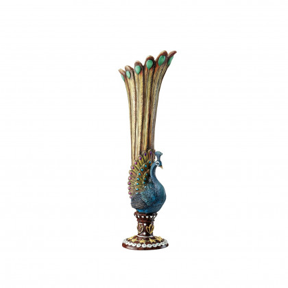 Toscano - Peacock Flower Bud Vase