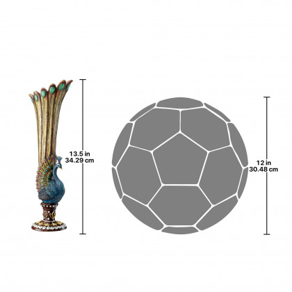 Toscano - Peacock Flower Bud Vase