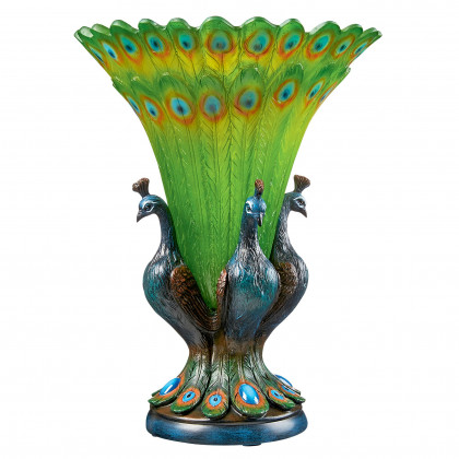 Toscano - Grand Plumage Peacock Sculptural Vase