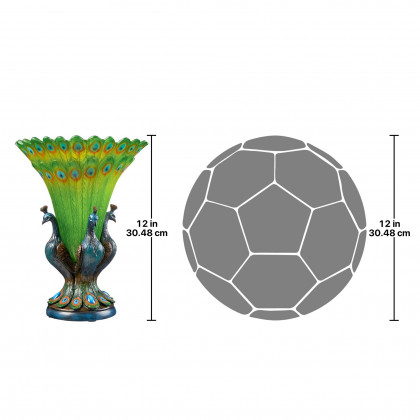 Toscano - Grand Plumage Peacock Sculptural Vase
