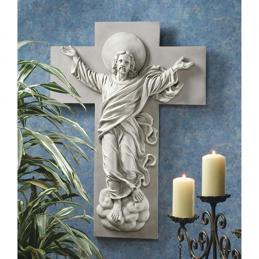Toscano - He is Risen Christ Ascension Wall Sculpture