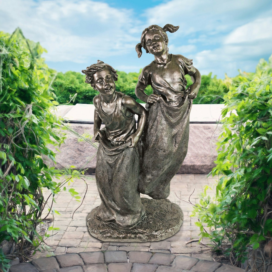 Toscano - Children Sack Race Large Scale Statue