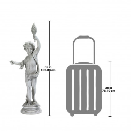 Toscano Lighting the Heavens Grande Cherub Statue - Left Arm Raised