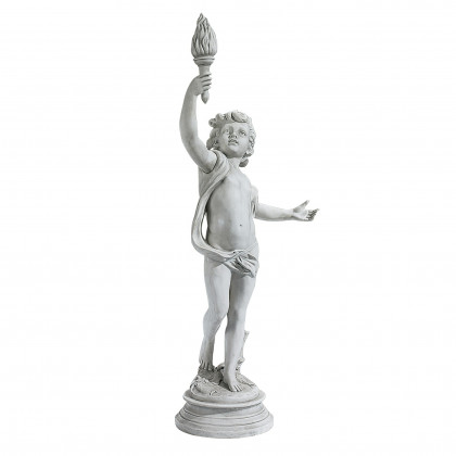 Toscano Lighting the Heavens Grande Cherub Statue - Right Arm Raised