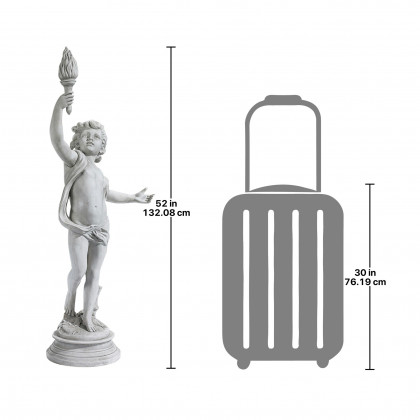 Toscano Lighting the Heavens Grande Cherub Statue - Right Arm Raised