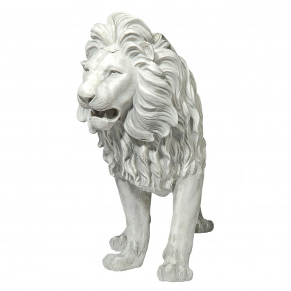 Toscano Regal Lion Sentinel of Grisham Manor Statue - Left Foot Forward