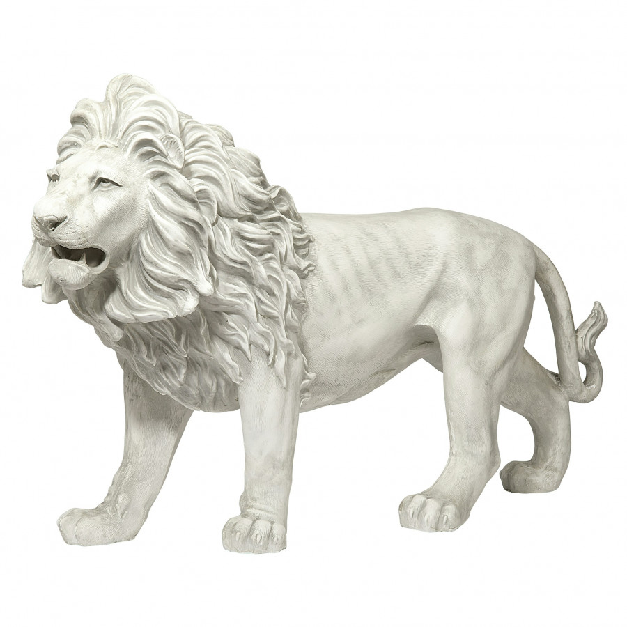 Toscano Regal Lion Sentinel of Grisham Manor Statue - Right Foot Forward