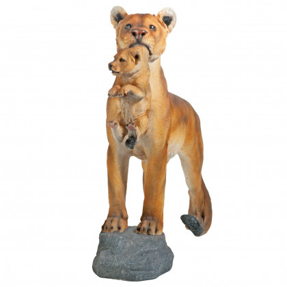 Toscano - Lioness with Cub Garden Statue
