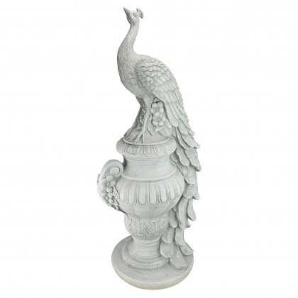 Toscano Staverden Castle Peacock on an Urn Large Garden Statue