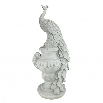 Toscano Staverden Castle Peacock on an Urn Large Garden Statue