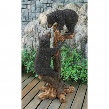 Toscano - Climbing Cubs Black Bear Statue