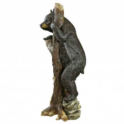 Toscano - Up a Tree Bashful Black Bear Cub Statue