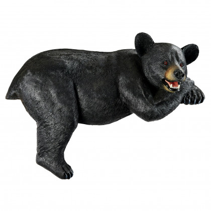 Toscano - Lemont the Lovable Lounger Black Bear Statue
