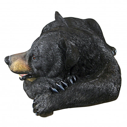 Toscano - Lemont the Lovable Lounger Black Bear Statue