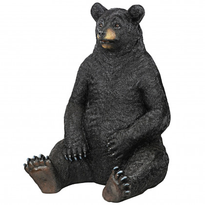 Toscano - Bear-Zerk Giant Sitting Black Bear Statue