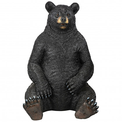 Toscano - Bear-Zerk Giant Sitting Black Bear Statue