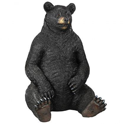 Toscano - Bear-Zerk Giant Sitting Black Bear Statue