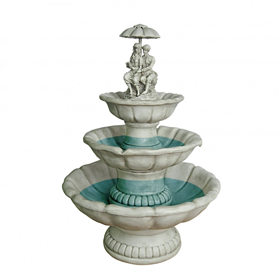 Toscano - Lovers Under Umbrella Sculptural Fountain