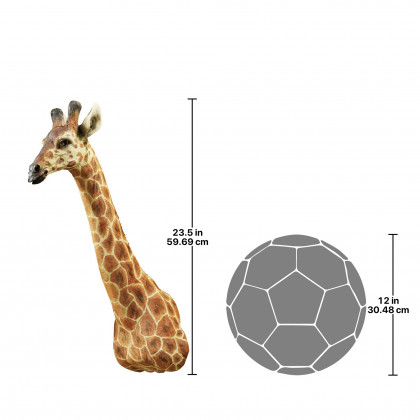 Toscano - African Giraffe Trophy Wall Sculpture