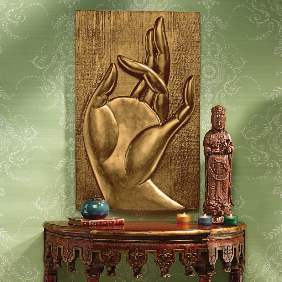 Toscano - Mayura Mudra Buddhist Hand Wall Sculpture
