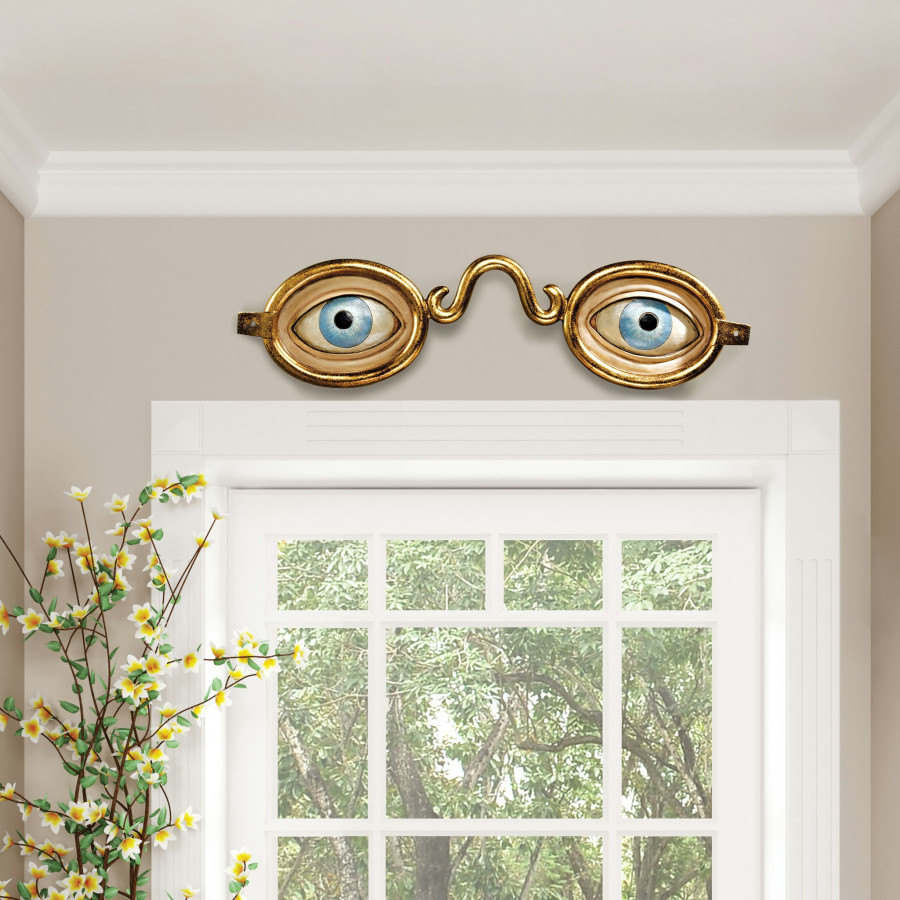 Toscano - Folk Art Optometrist Trade Eyeglasses Wall Sculpture